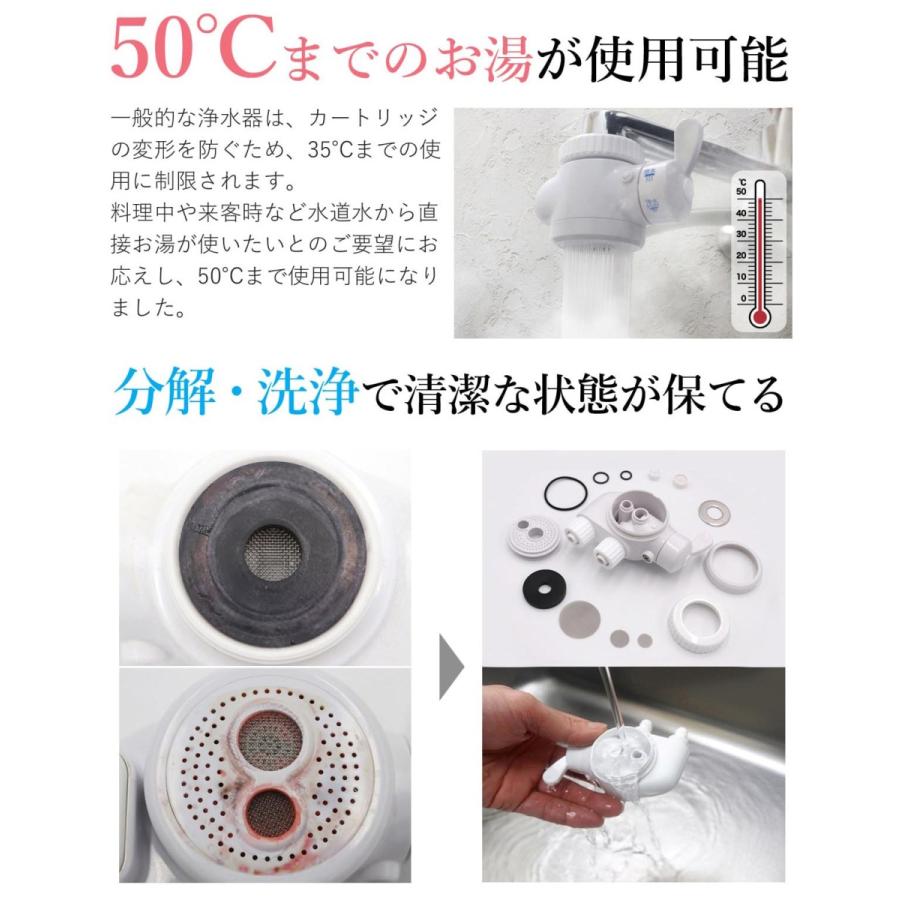 浄水器 切替コック 【2way 3段切替 取付アダプター付き】 公式