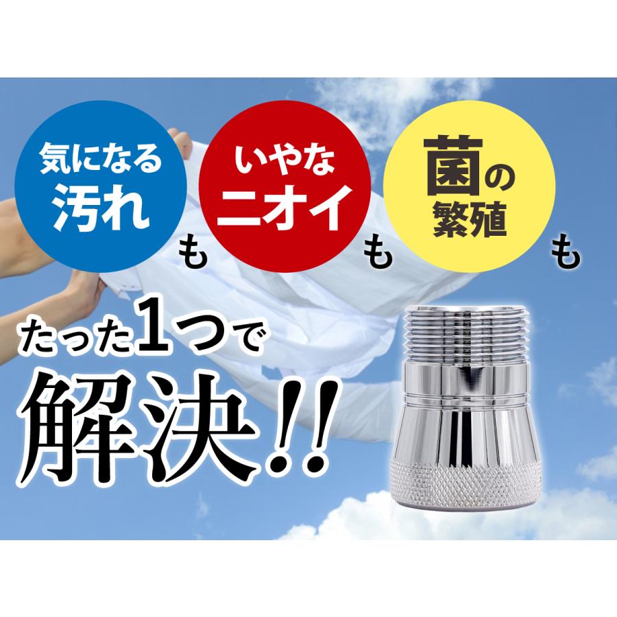 【5,10日15％還元】ナノバブル 洗濯機 マイクロナノバブル 洗濯機用 洗濯ホース ホース ナノバブルアダプター あっとホワイト ドリームバンク 日本製 返品保証｜jousuikidb｜05