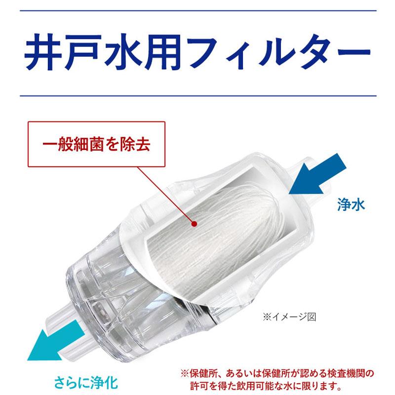 井戸用 浄水器 井戸水 湧き水 赤さび 対応 据置型浄水器 ビューク ドリームバンク 日本製 PFAS PFOS PFOA 除去 有機フッ素 化合物 蛇口 蛇口直結型 /DS00170b｜jousuikidb｜02