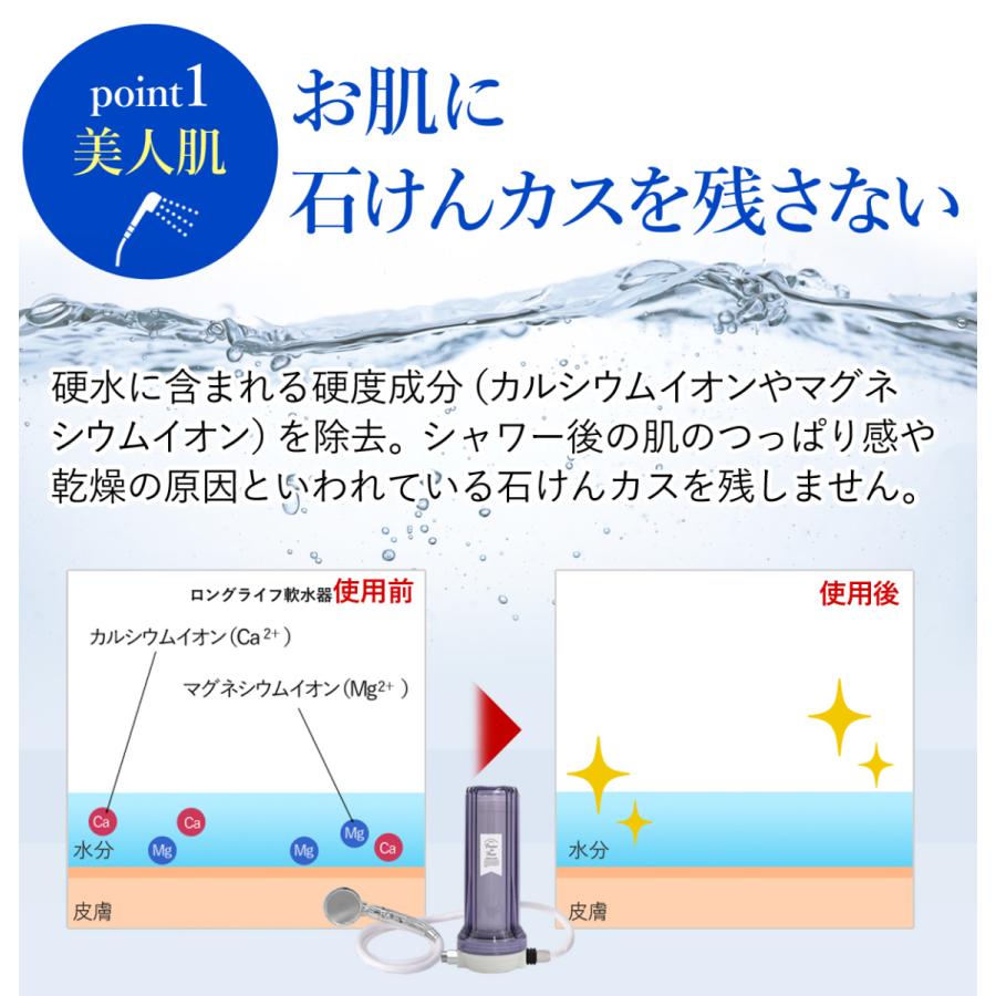 ロングライフ軟水器 シャワー用 軟水器 海外 軟水 硬水 軟水 ファインバブル シャワー お風呂用品 バス用品 温泉 泡立ち 食塩 取付簡単 Y N Shower 国産浄水器 製造直販 Dream Bank 通販 Yahoo ショッピング