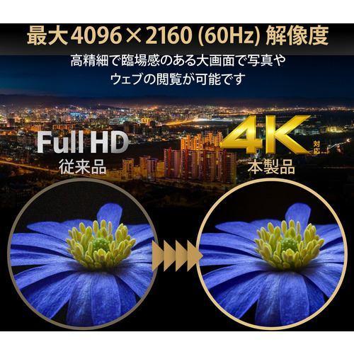 エレコム　VSP-HDP18BK　HDMI分配器　4K　60P　対応　1入力　8出力　スプリッター　ブラック｜joutlet｜04