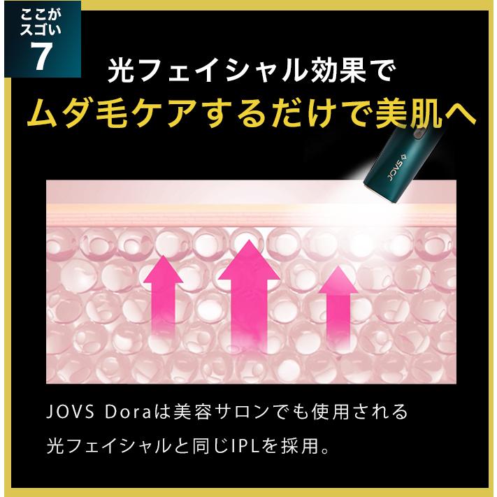 JOVS 公式 脱毛器 JOVS Dora ランキング1位 世界3冠 シリーズ200万台突破 顔 VIO対応 産毛 髭 HIPL 光美容器 光フェイシャル 女性 メンズ 男女兼用 1年保証｜jovs｜19