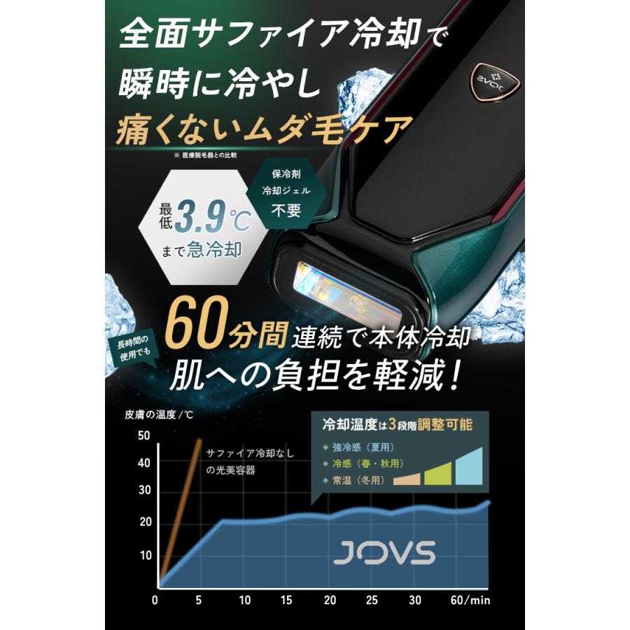 JOVS 公式 X2 これ一台でムダ毛ケア＋美肌ケア 全面サファイア急冷却 