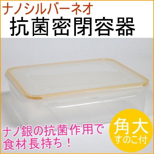 ツインズ ナノシルバーネオ 抗菌密閉容器 角大 すのこ付き NNS-071