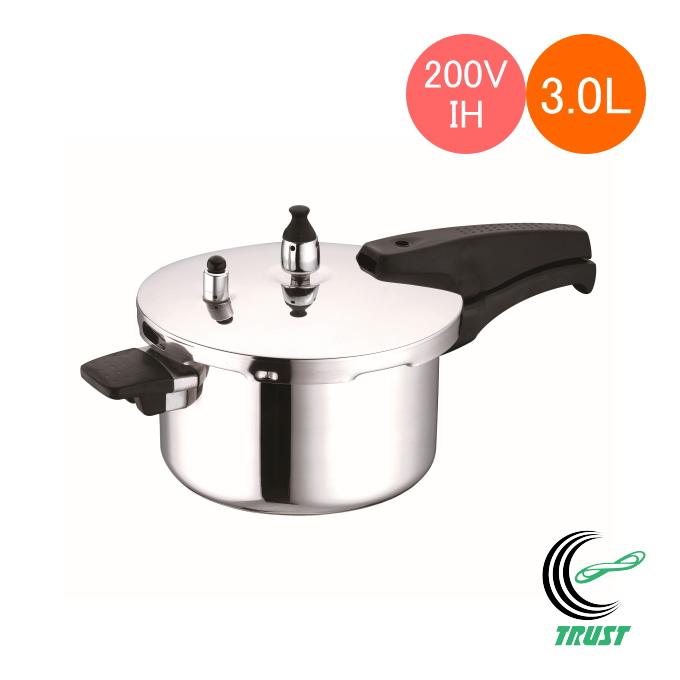 ステンレス単層底 圧力鍋3.0L SANE-1830 200V・IH対応送料 ステンレス単層底 圧力鍋3.0L SANE-1830 200V・IH対応送料