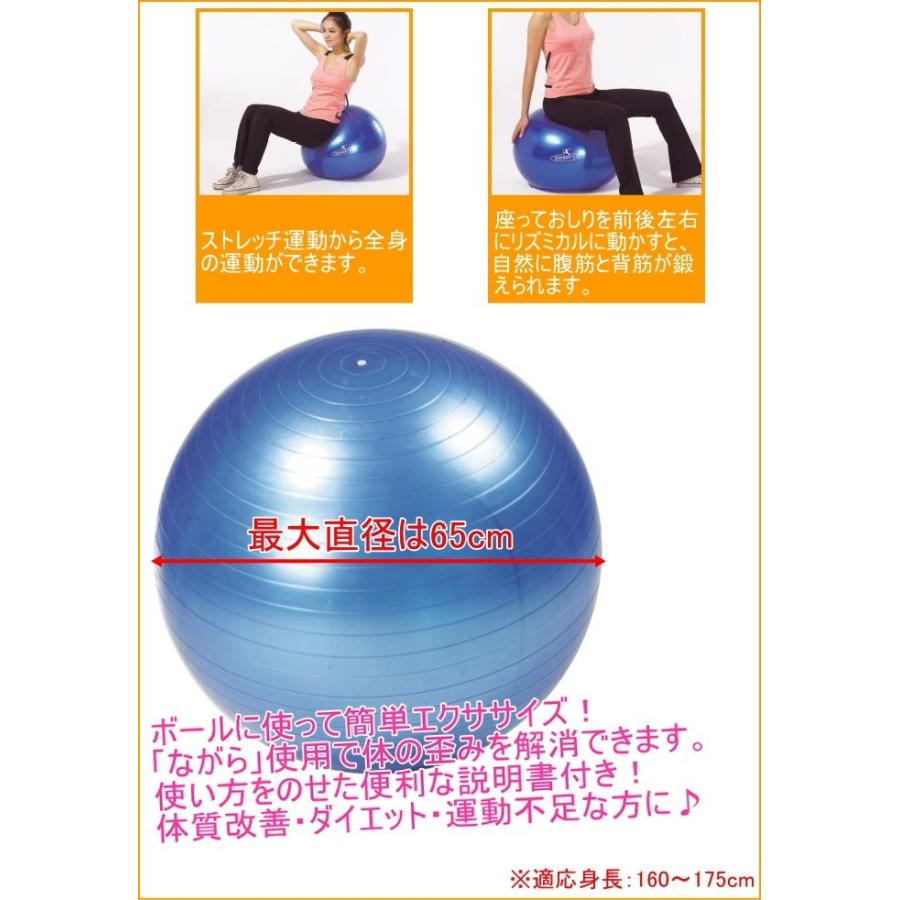 鉄人倶楽部 ヨガボール65cm エアーポンプ付 IMC-32 ダイエット