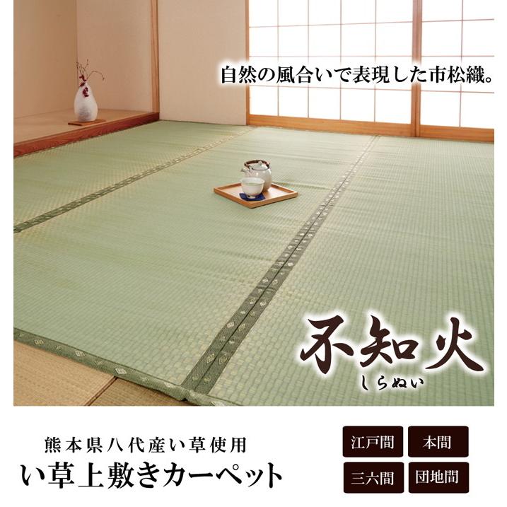 イケヒコ い草上敷き 市松織 不知火 本間1畳 95.5×191cm 送料無料 日本
