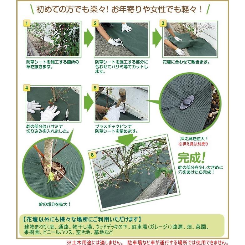 日本マタイ 草よけシートナチュラル モスグリーン 1m×20mロール 防草