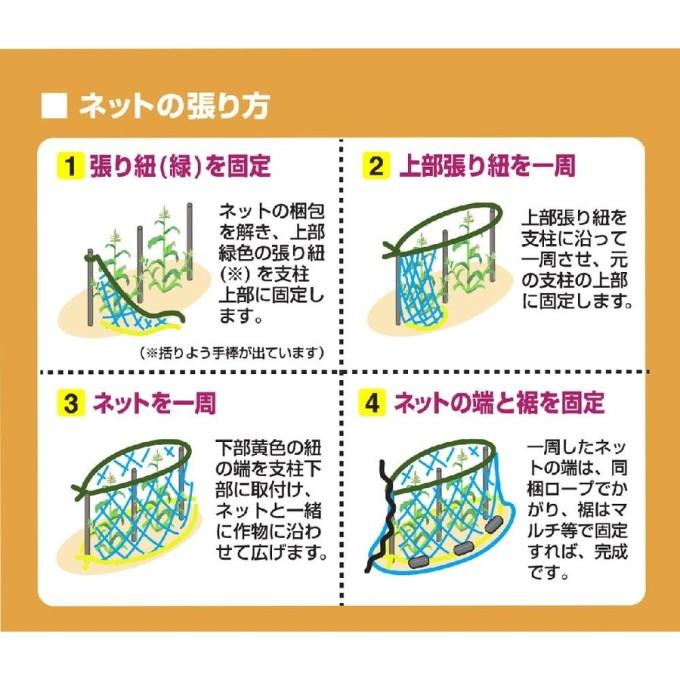 トマト とうもろこし 収穫時期にクルっと覆う！鳥よけネット 1.8m×10m  景観対策 防虫 カラス対策 鳩 防鳥 カラスよけネット 農作物 畑 小動物 野菜｜joy-island｜02