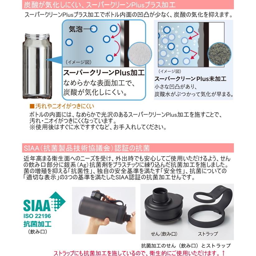 タイガー 真空断熱炭酸ボトル 0.8L MTA-T080 アウトドア レジャー ピクニック スポーツ お弁当 水筒 マグボトル マイボトル 保冷 抗菌の画像