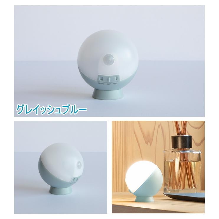 てのりまんまるセンサーライト WSL-001 送料無料 屋内 乾電池式 LED
