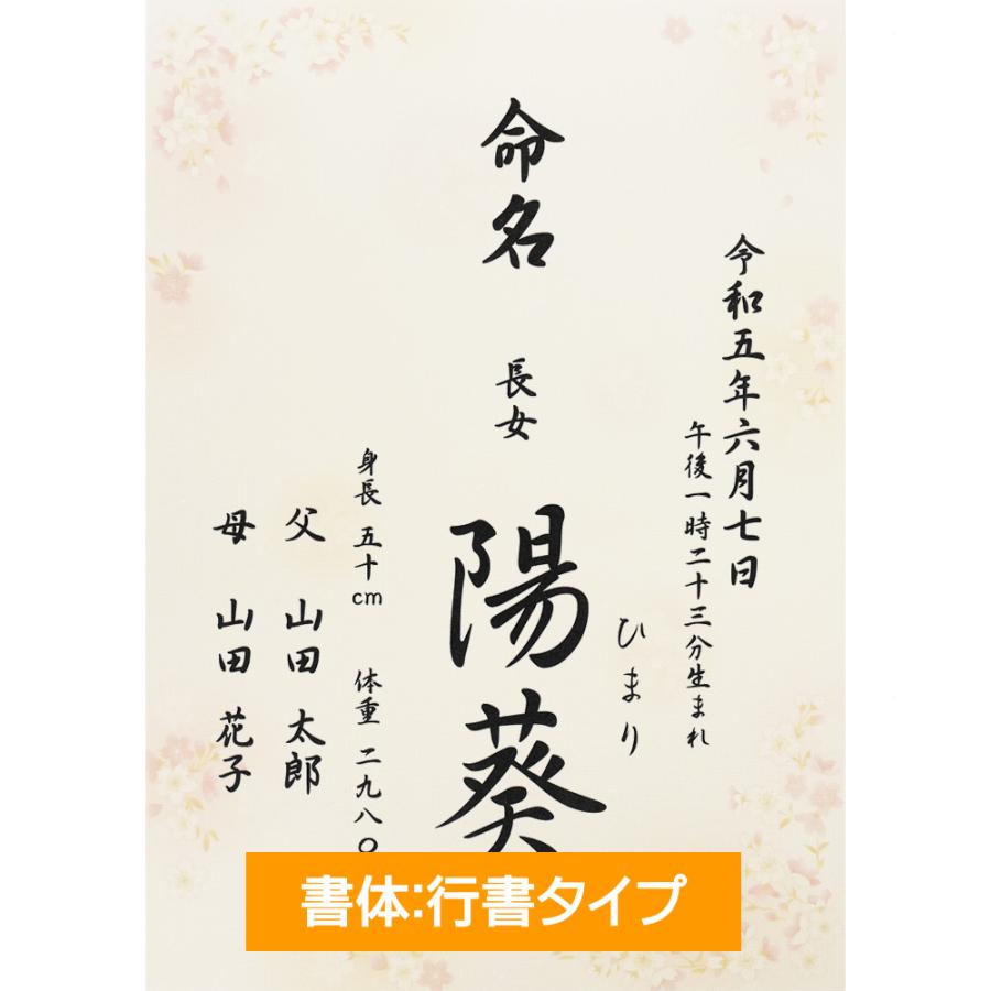 命名書 命名紙 さくら A4 ラミネート 送料無料(メール便) : ジョイ