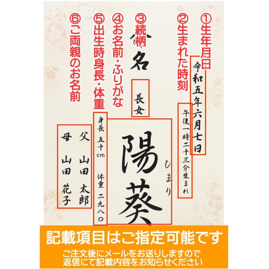 命名書 命名紙 さくら A4 ラミネート 送料無料(メール便) : ジョイ