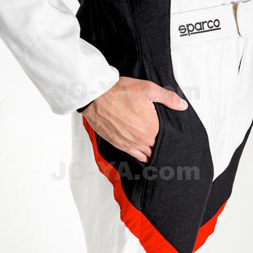 SPARCO (スパルコ) レーシングスーツ VICTORY （ビクトリー）R541 サイズ66 カラー ホワイト/ブラック 001135H66BNRSの画像