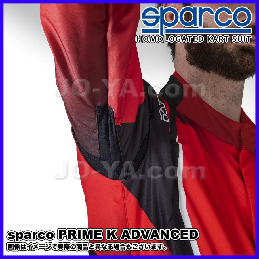 sparco (スパルコ) FIA 8877-2022 カートスーツ PRIME K ADVANCED プライムKアドバンスド ブラック/レッド サイズ46 00231046NRRS_3