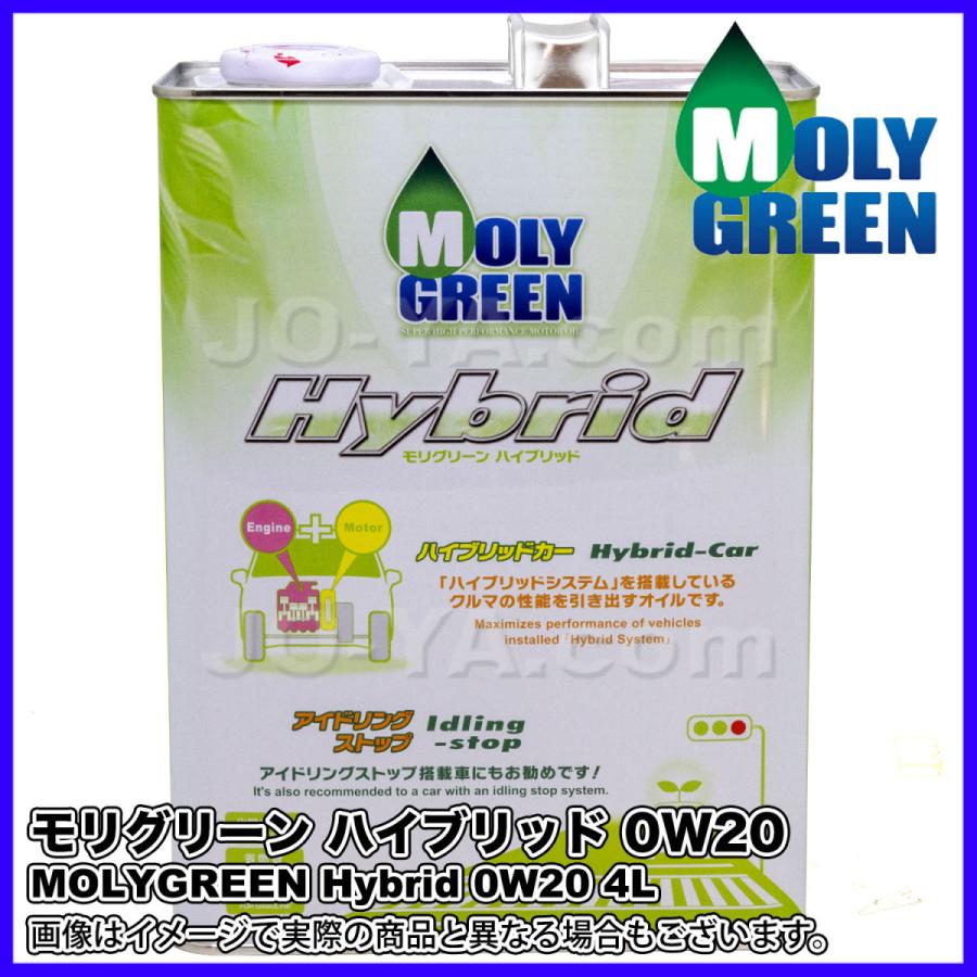 MOLYGREEN ( モリグリーン ) Hybrid ハイブリッド 0W20 化学合成油VHVI（GroupIII）＋PAO＋エステル配合 4L ガソリン車専用 | 