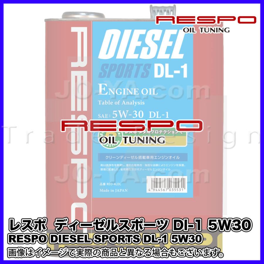 RESPO ( レスポ ) エンジンオイル DIESEL SPORTS DL-1 ( ディーゼルスポーツ ) 5W-30 JASO：DL-1規格をクリアしたオイル 20L｜joyacom