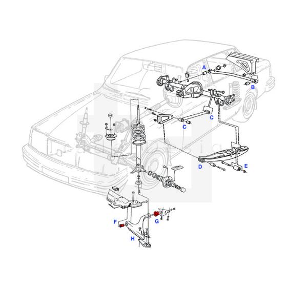 ボルボ240 パーツ5点 VOLVO ボルボ 240 フロントロアーコントロールアームブッシュフロント