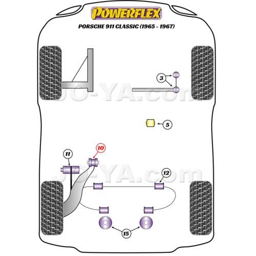PORSCHE ポルシェ Narrow リアトレーリング アームブッシュ ( POWER