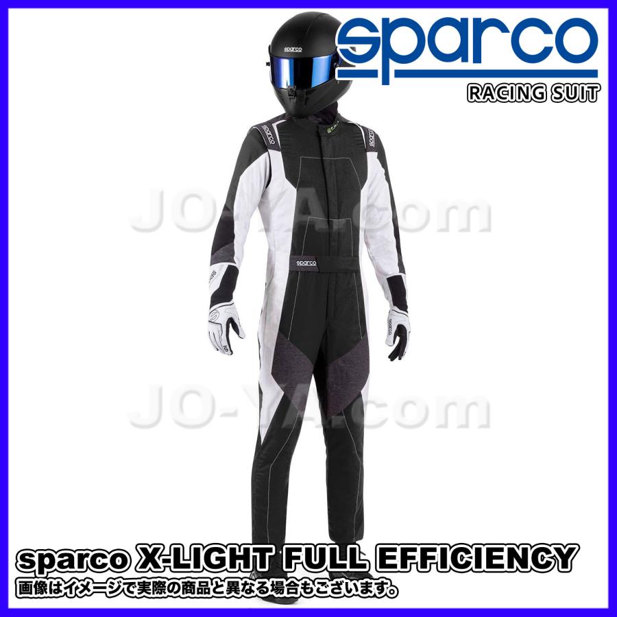 sparco (スパルコ) レーシングスーツ X-LIGHT FULL EFFICIENCY エックスライトフルエフィシェンシー サイズ48 カラー ブラック/ホワイト BRS0005B0K06048の画像