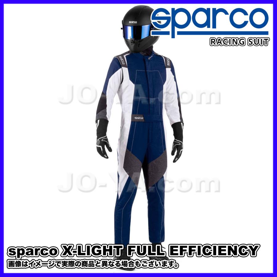 sparco (スパルコ) レーシングスーツ X-LIGHT FULL EFFICIENCY エックスライトフルエフィシェンシー サイズ60 カラー ブルー/ホワイト BRS0005B0N06060の画像