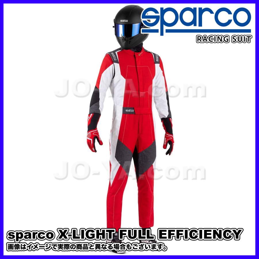 sparco (スパルコ) レーシングスーツ X-LIGHT FULL EFFICIENCY エックスライトフルエフィシェンシー サイズ62 カラー レッド/ホワイト BRS0005B0R16062の画像