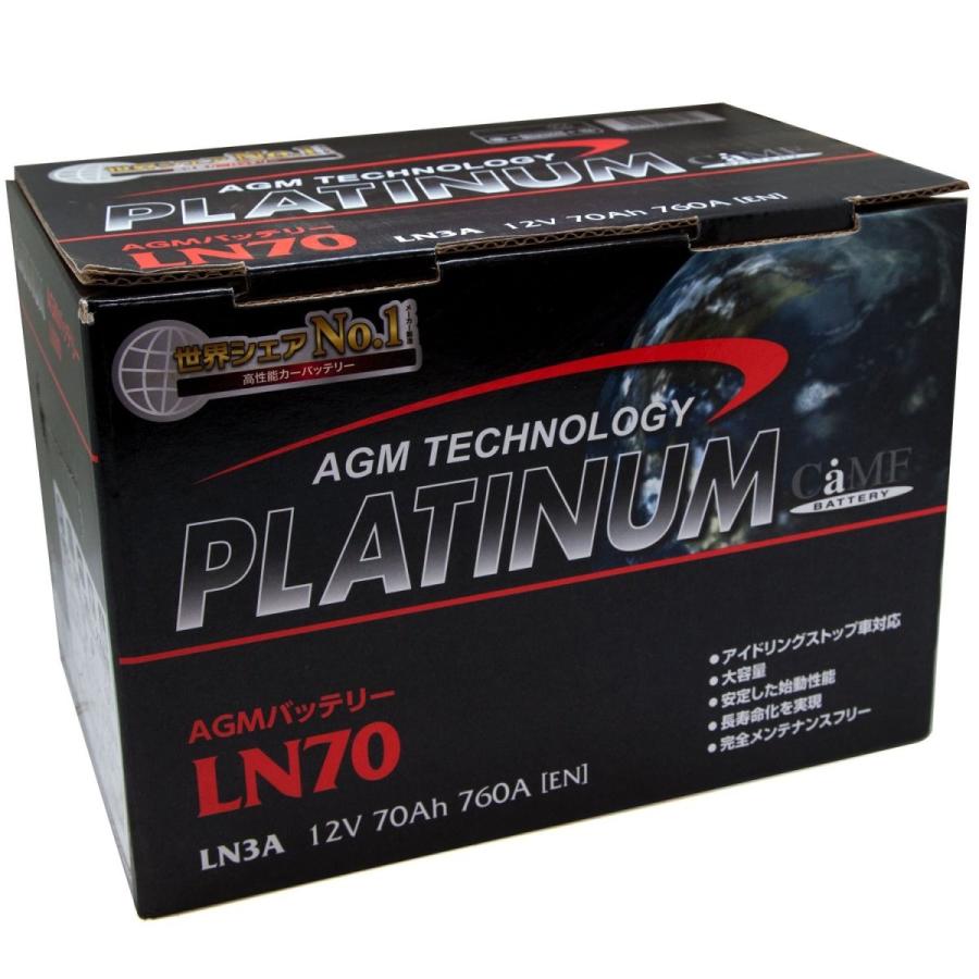 デルコア（Delkor） AGMプラチナバッテリー 輸入車用 D-LN70/PL LN3