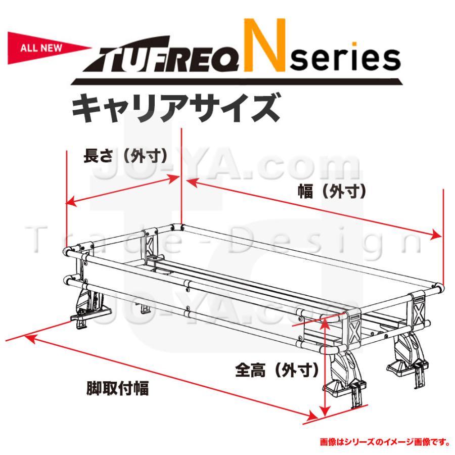 TUFREQ タフレック Nシリーズ ルーフキャリア SUZUKI キャリイトラック / MAZDA スクラム 専用 旧CF327C ※代引不可・個人宅要送料の画像