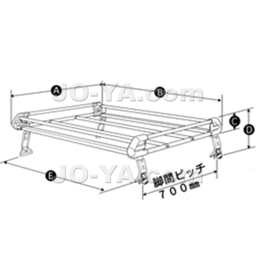 TUFREQ タフレック ルーフキャリア 日産バネットバン年式：H11.6~ 型式：SK82/SK22/SKP2# Pシリーズ PH45SP ※代引不可・個人宅要送料｜joyacom｜02