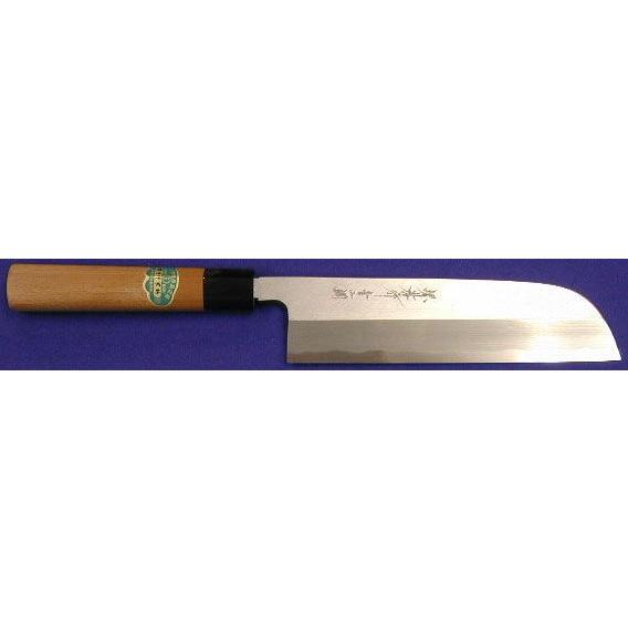 240mm 青二鋼 鎌形薄刃包丁(関西型菜切り包丁) 堺孝行 印