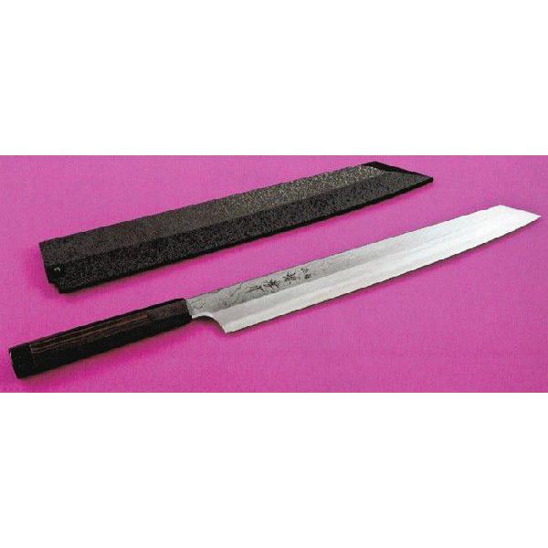 300mm 青龍(青二鋼ダマスカス) 剣型柳刃 堺孝行 印 | 