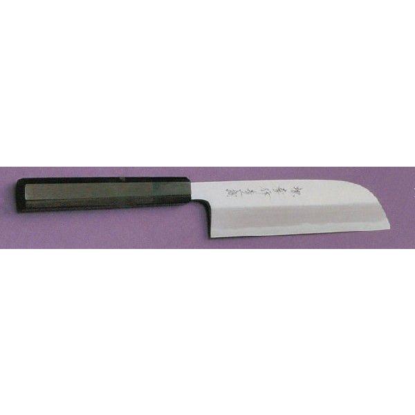 180mm 青二鋼黒檀柄仕様 鎌形薄刃包丁(関西型菜切り包丁) 堺孝行 印 (要 納期確認) | 