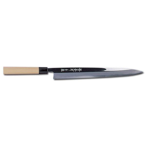 (要 納期確認)240mm(青二鋼鏡面(青鏡) 正夫 (柳刃包丁, 刺身包丁))堺孝行 印