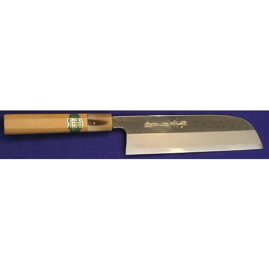 180粍 特上鏡面（白鏡） 鎌形薄刃ごはん炊き(関西型菜切り包丁) 堺孝行 印 (要 納期見さだめる) キッチン、日用品、文具-薄刃包丁