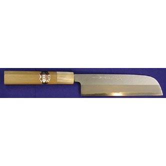 225mm 本霞研 鎌形薄刃包丁(関西型菜切り包丁) 堺孝行 印 (要 納期確認) | 