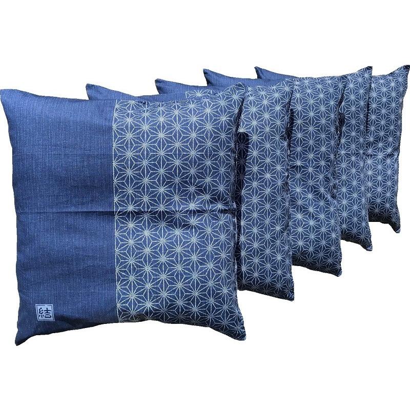 最も優遇 座布団カバー ５枚組 結 約５５ ５９ｃｍ ｂｌ 日本製 銘仙判 メール便対応限定 おしゃれ かわいい フロアークッション カバー Aynaelda Com