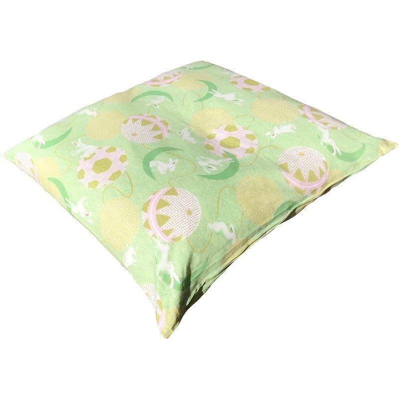 最安値 座布団カバー 1枚組 まりうさぎ 約 55×59 cm グリーン 55 59 座布団カバー 5枚組 しじら麻 グリーン 約 55×59 cm 日本製 ネコポス便限定 和風 クッションカバー 5枚セット 55x59