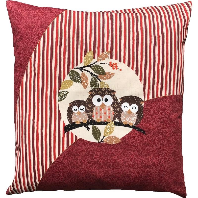 座布団　ふくろう柄 座布団カバー 4枚組 各2枚 ふくろう 約55×59cm REBL