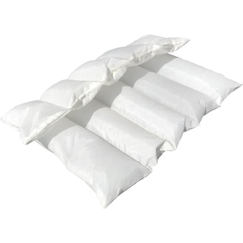 パイプまくら、ピローケース付き、5個セット、三層ウェーブ、小粒