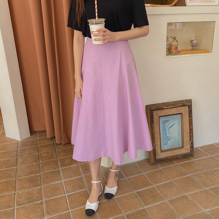 スカート ロング レディース フレアスカート 無地 ロングスカート 紫 イエロー ネイビー ベージュ 韓国ファッション メール便送料無料 Ch Bs 5098 海外ファッション Joyfeel 通販 Yahoo ショッピング