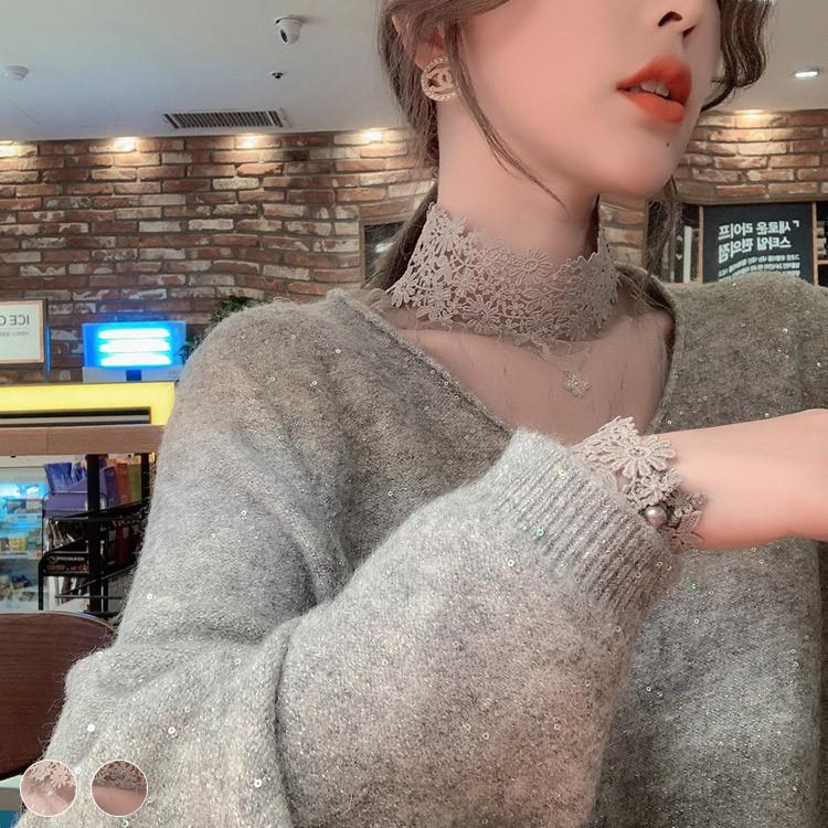 ハイネック レース インナー レディース ブラウス シースルー トップス チュール ベージュ グレー 韓国 メール便送料無料 Inn 019 海外ファッション Joyfeel 通販 Yahoo ショッピング