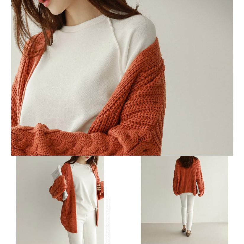 ケーブルニット カーディガン レディース ケーブル編み ニット ざっくり ガウン コクーン袖 韓国 Jo At 2851 海外ファッション Joyfeel 通販 Yahoo ショッピング