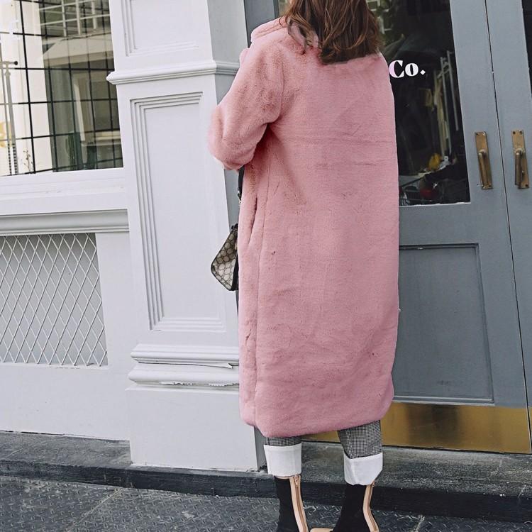 ファー ロングコート レディース フェイクファー ファーコート 秋冬 シングル ブラウン ベージュ グレー ピンク 白 韓国 Jo At 2933 海外ファッション Joyfeel 通販 Yahoo ショッピング