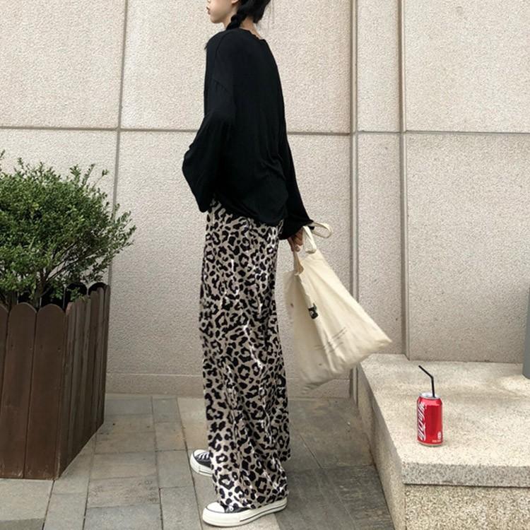レオパード ロングパンツ レディース ベロア ヒョウ柄 ワイドパンツ ハイウエスト 韓国 メール便送料無料 Jo Bp 2694 海外ファッション Joyfeel 通販 Yahoo ショッピング