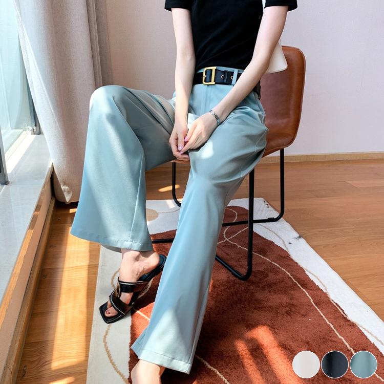 ワイドパンツ レディース サテン ロングパンツ ストレート ゆったり てろん サテンパンツ ベージュ 黒 グリーン 韓国ファッション メール便送料無料 Jo Bp 3580 海外ファッション Joyfeel 通販 Yahoo ショッピング