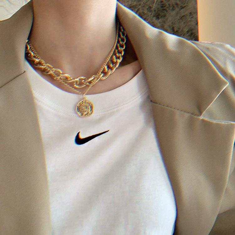 チェーン ネックレス コイン 2連 太め チェーンネックレス ストリート ゴールド シルバー 韓国ファッション メール便送料無料 Jo Nk 121 海外ファッション Joyfeel 通販 Yahoo ショッピング