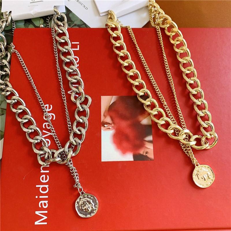 チェーン ネックレス コイン 2連 太め チェーンネックレス ストリート ゴールド シルバー 韓国ファッション メール便送料無料 Jo Nk 121 海外ファッション Joyfeel 通販 Yahoo ショッピング