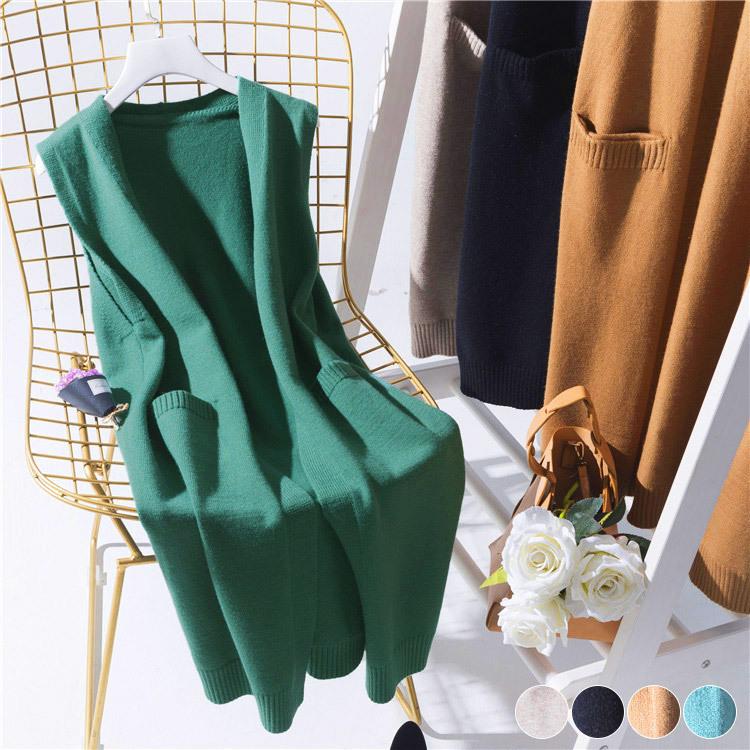 レディース トップス ジレ ロングジレ ベスト ポケット付き ロング ニットベスト ノーボタン 秋 春 おしゃれ ガウン 韓国 メール便送料無料 Jo Tb 3707 海外ファッション Joyfeel 通販 Yahoo ショッピング