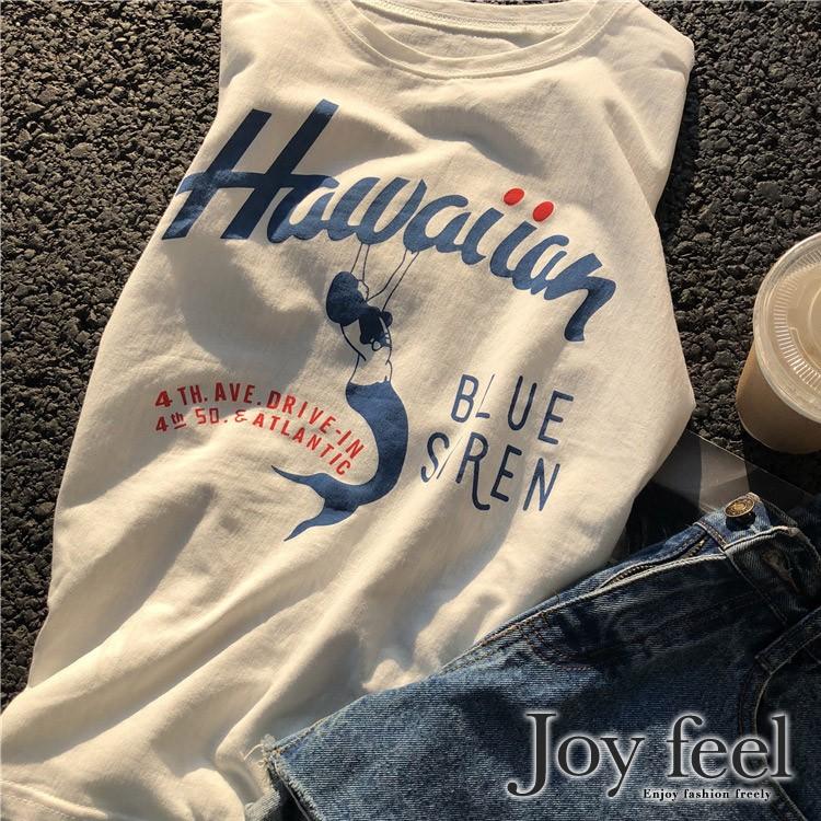 韓国 プリント Tシャツ 半袖 レディース マーメイド サーフ 送料無料 Jo Tt 2541 海外ファッション Joyfeel 通販 Yahoo ショッピング