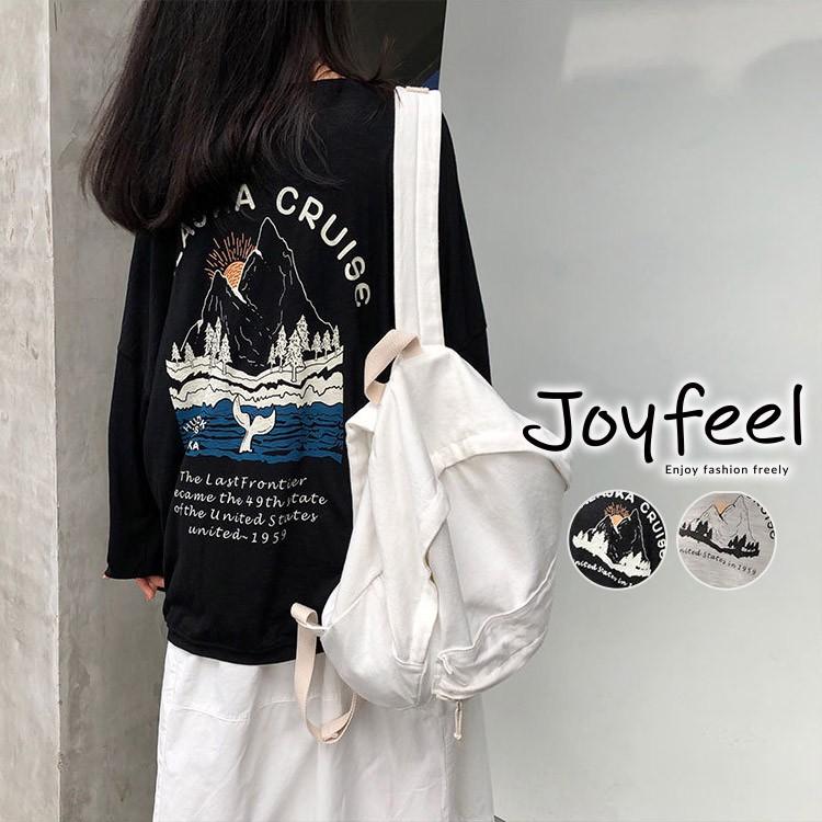 長袖 Tシャツ レディース ロンt プリント オーバーサイズ 韓国 メール便送料無料 Jo Tt 2663 海外ファッション Joyfeel 通販 Yahoo ショッピング